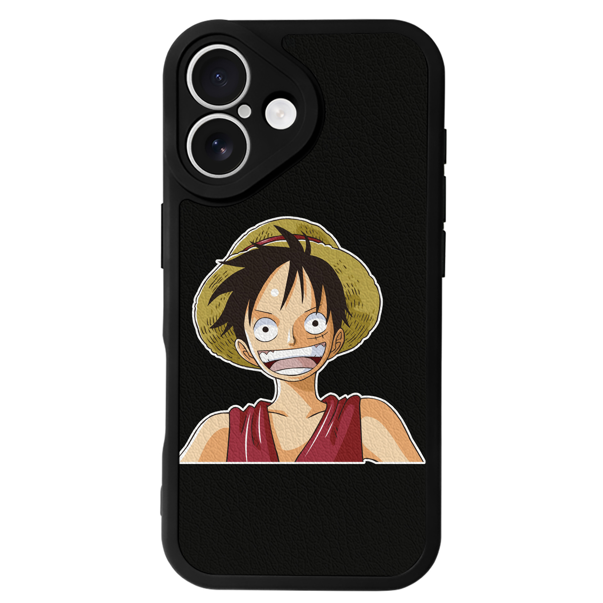 （画像用） ワンピース モンキー・D・ルフィ ONE PIECE Monkey D. Luffy 【iPhone 16シリーズ対応】シリコンスマホケース（レザー調） 材質：シリコン